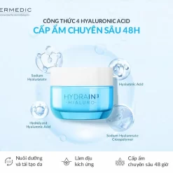 Kem dưỡng ẩm ban đêm Dermedic Hydrain3 Hialuro Cream Gel Ultra Hydrating (50gr) 4