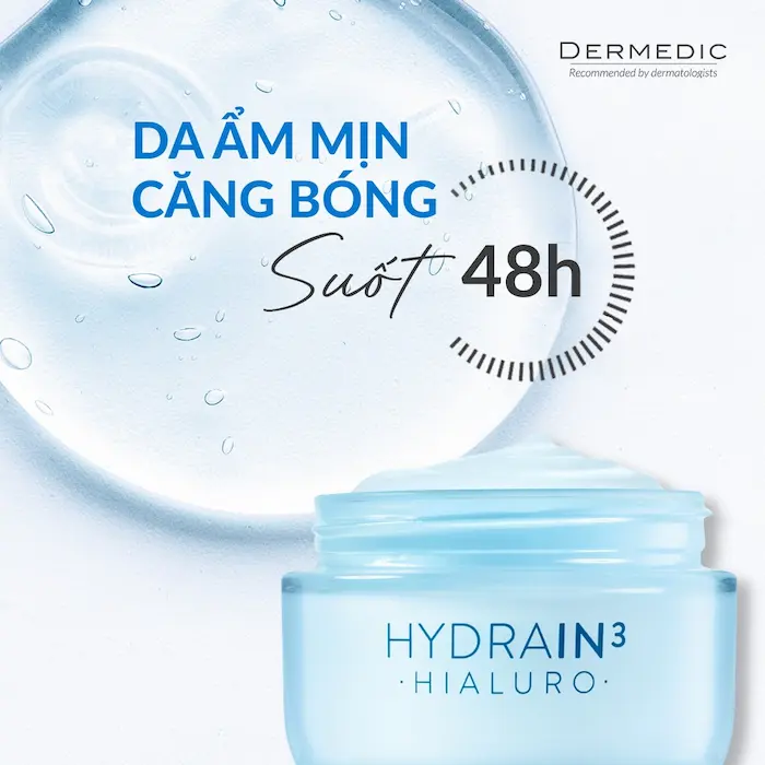 Kem dưỡng ẩm ban đêm Dermedic Hydrain3 Hialuro Cream Gel Ultra Hydrating