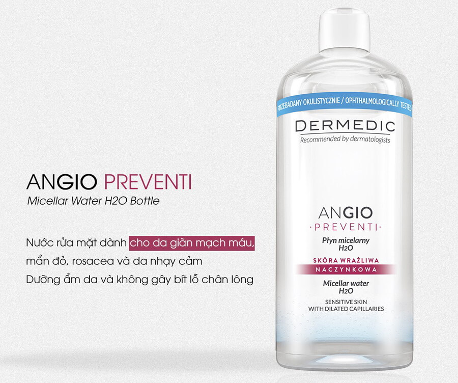 Nước tẩy trang làm sạch sâu Dermedic Angio Preventi Plyn Micellar H2O (4)