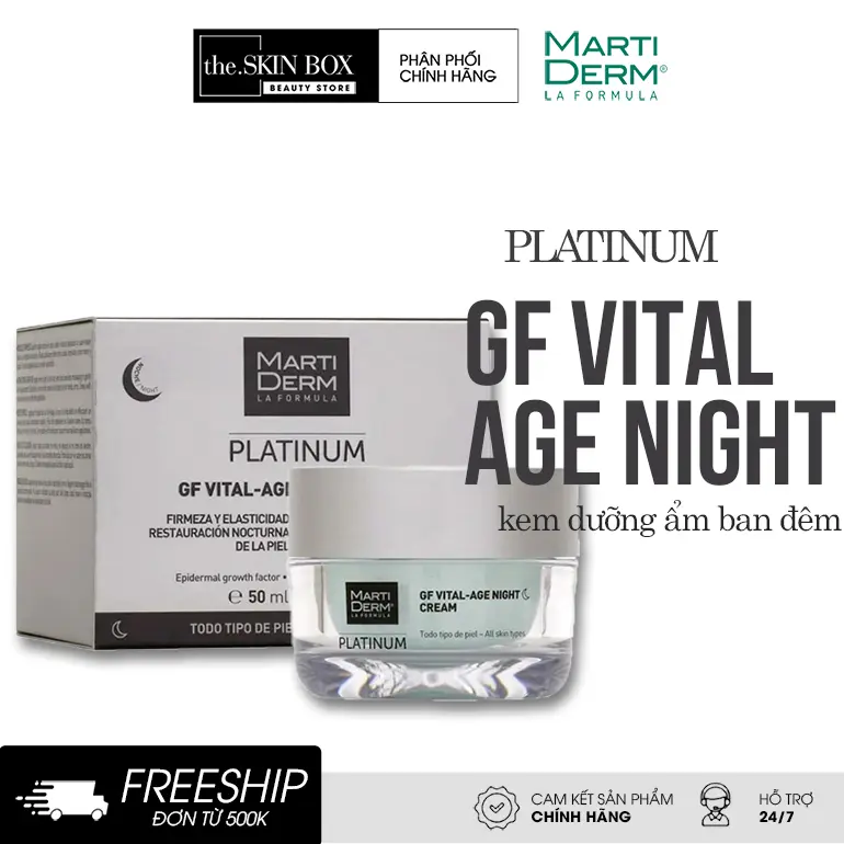 kem dưỡng ẩm ban đêm MartiDerm Platinum GF Vital Age Night Cream (50ml)