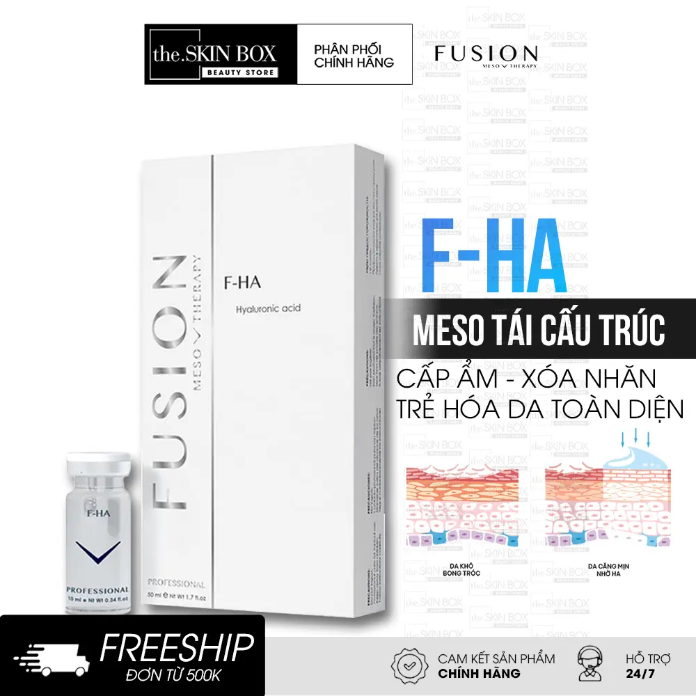 Tinh chất dưỡng ẩm, Xóa nhăn, trẻ hóa da toàn diện Fusion Meso F-HA(hộp) (2)