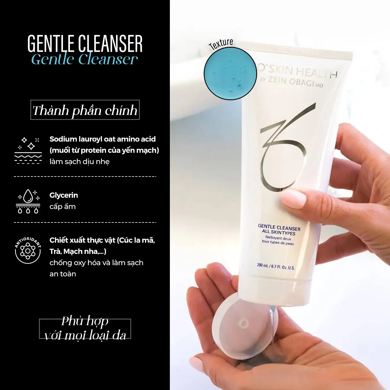 Sữa rửa mặt ZO Skin Health Gentle Cleanser (200ml) 4