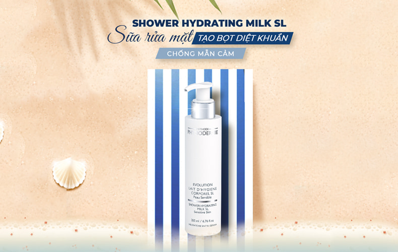 Sữa rửa mặt tạo bọt diệt khuẩn, chống mẫn cảm Methode Physiodermie Shower Hydrating Milk SL
