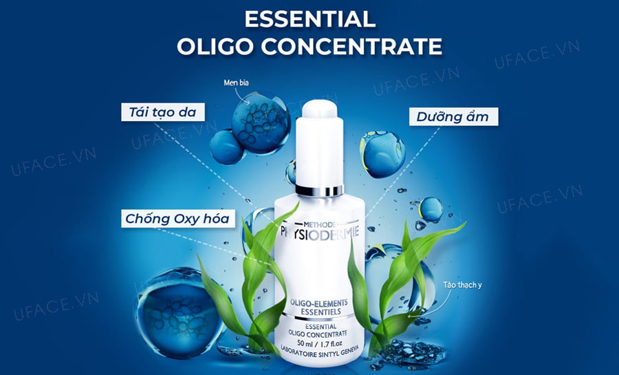 Công dụng Khoáng chất chống oxy hóa, dưỡng ẩm, tái tạo da Methody Physiodermie Essential Oligo Concentrate
