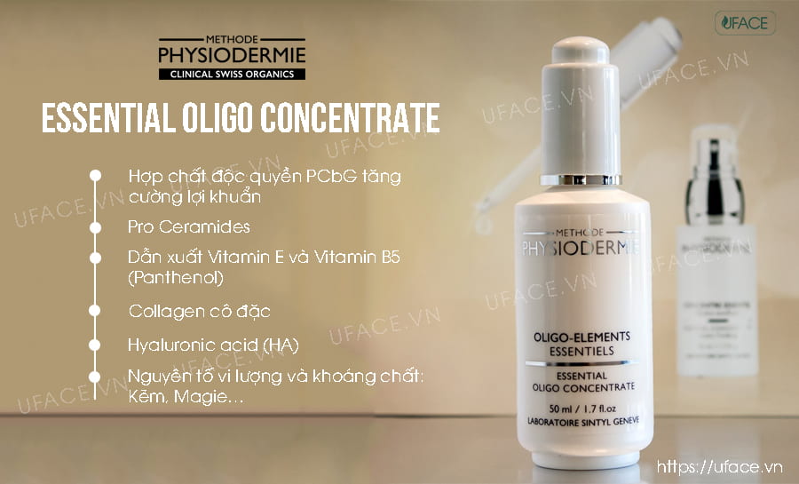 Thành phần Khoáng chất chống oxy hóa, dưỡng ẩm, tái tạo da Methody Physiodermie Essential Oligo Concentrate