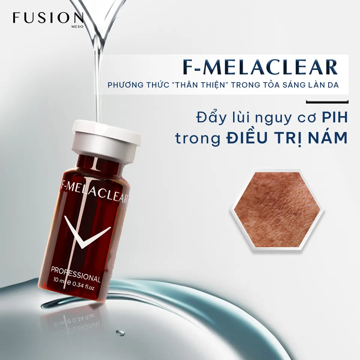 Tinh chất điều trị nám, sắc tố Fusion Meso F-Melaclear 2