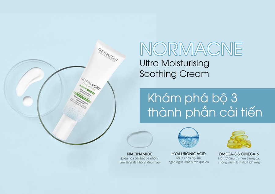 Dermedic Ultra Moisturising Soothing Cream Kem dưỡng ẩm điều trị mụn 40ml