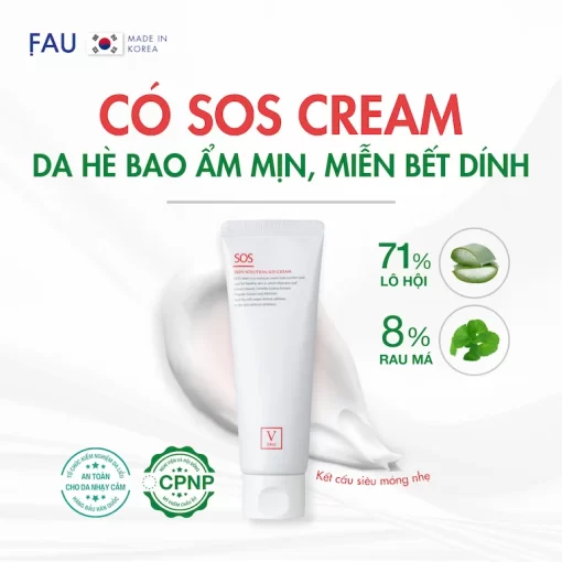 FAU SOS Cream kem cấp ẩm, làm dịu và phục hồi da 2