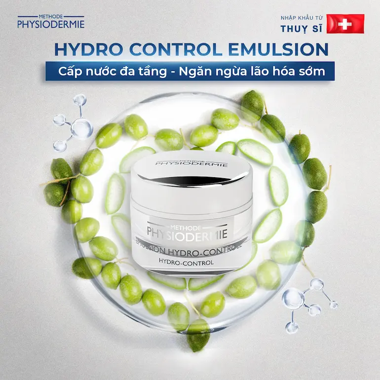 Kem dưỡng Hydro Control Emulsion Methode Physiodermie cấp nước tầng sâu, ngăn ngừa lão hóa sớm (50ml).jpg 3