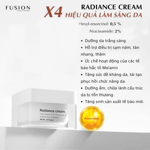 Công dụng Kem dưỡng Fusion Radiance Cream